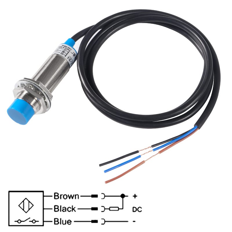 DORHEA 3Pcs LJ18A3-8-Z/BX NPN NO Inductive Proximity Sensor Switch Detector 8mm Detecting Distance DC 6-36V M18 Approach Switch 300mA 3 Wire LJ18A3-8-Z/BX for 3D Printer Probe Bed Leveling, MCU Board - Image 5